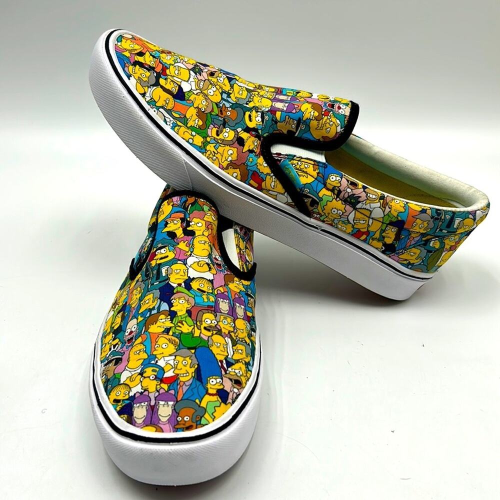 VANS X THE SIMPSONS SPRINGFIELD CONFY CUSH SAMPLE SNEAKERS MENS SIZE 11.5